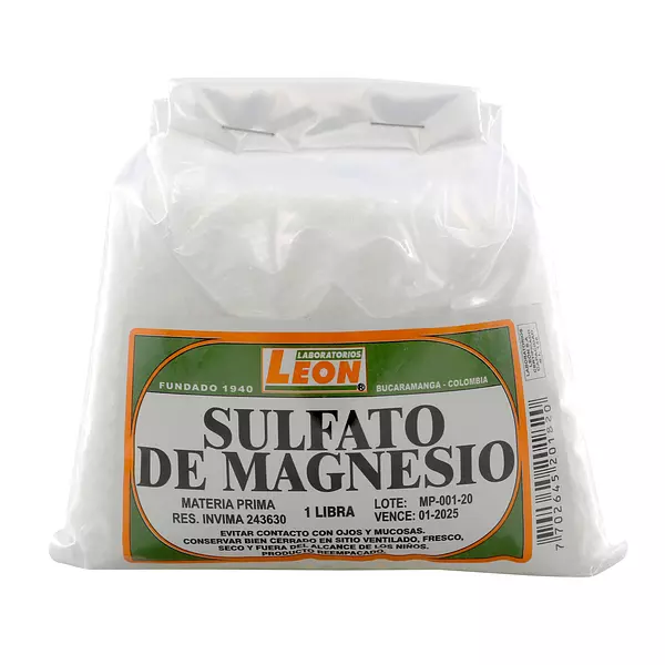 Sulfato De Magnesio 500g Leon