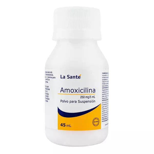 Amoxicilina Polvo Suspensión 250mg/5ml