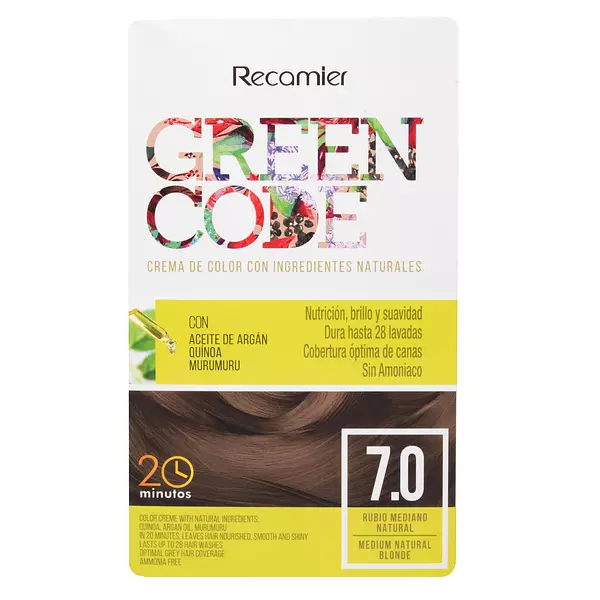 Tinte Green Code 7.0 Rubio Natural