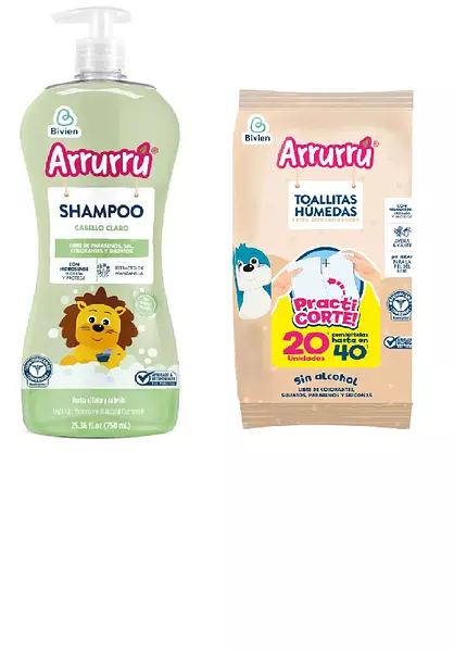 Shampoo Arrurú Cabello Claro + Toallas