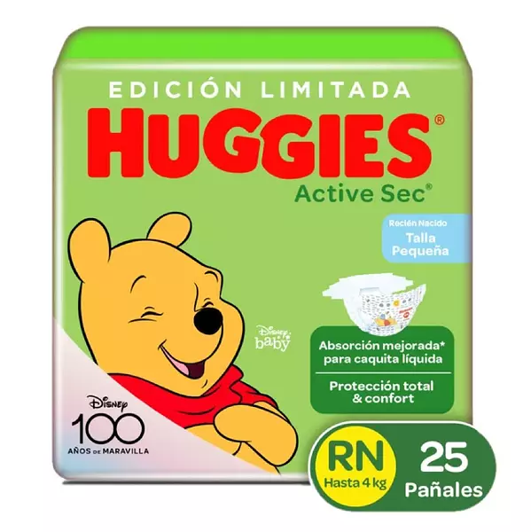 Pañales Huggies Active Sec Recien Nacido