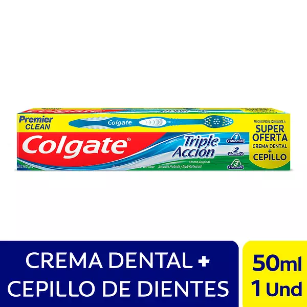 Crema Dental 50ml + Cepillo Colgate