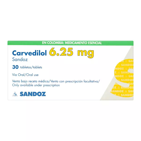 Carvedilol 6.25mg Sandoz