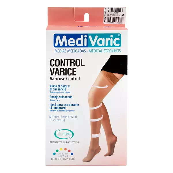 Medivaric Medias Muslo Beige