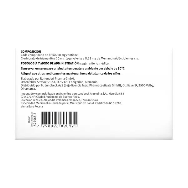 Ebixa 10 Mg