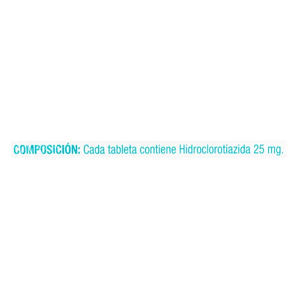 Hidroclorotiazida 25 Mg