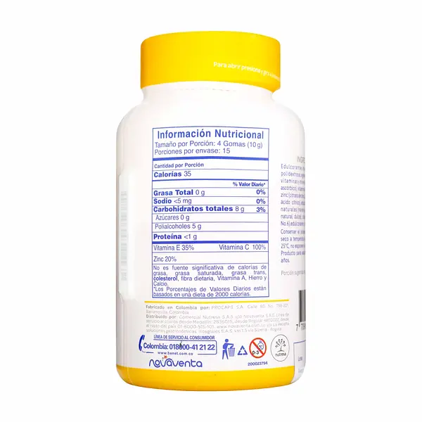 Gomas Bénet Zinc + Vitamina C Naranja