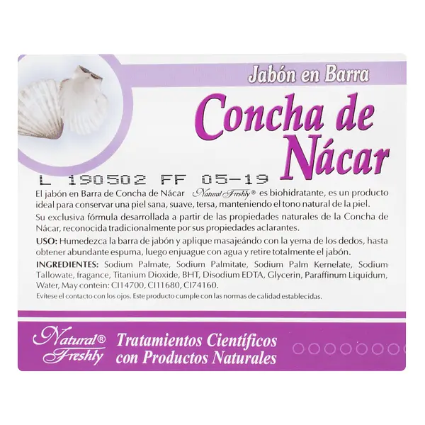 Jabón En Barra Concha De Nácar