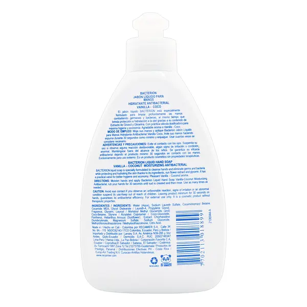 Jabón Bacterion Vainilla