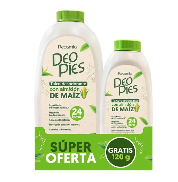 Deo Pies Talco Almidón De Maíz