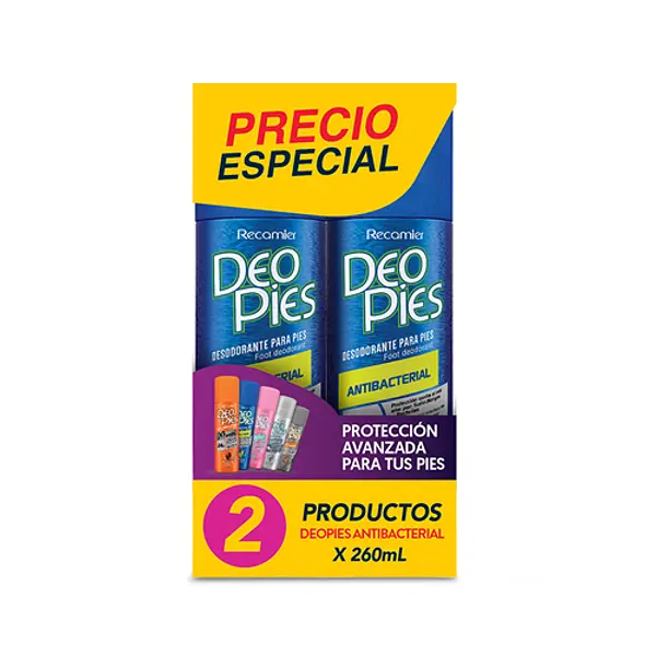 Desodorante Deo Pies Antibacterial 2x1