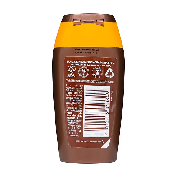 Bronceador Tanga Spf 4 Crema