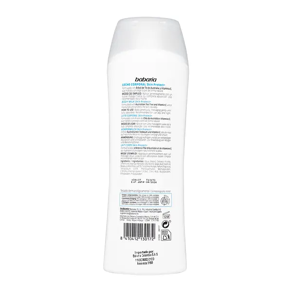 Crema Babaria Body Milk Skin Protect +