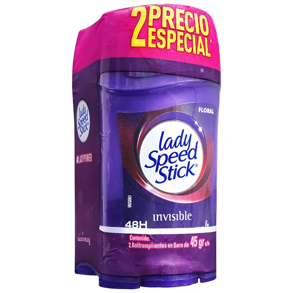 Desodorante Lady Speed Stick Barra Invisible Floral 2 X 1