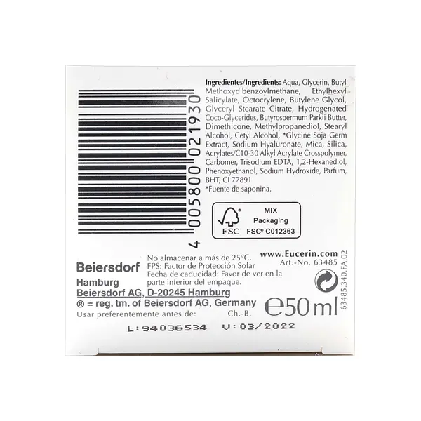 Eucerin Crema Hyaluron Filler Día