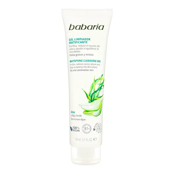 Gel Babaria Limpiador Matificante Aloe