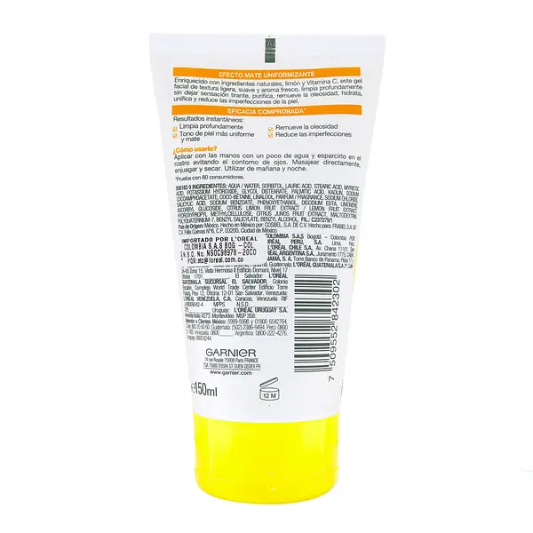 Garnier Express Aclara Gel Limpiador Hidratante