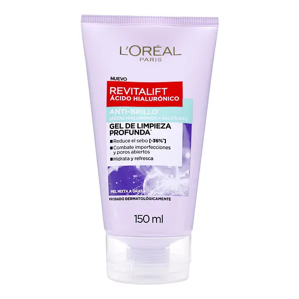 Revitalift Ácido Hialurónico Anti Brillo Gel Limpieza