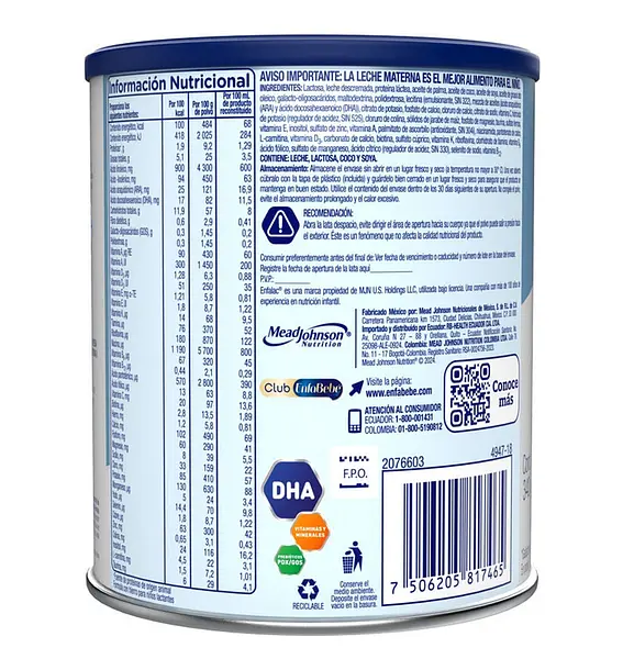 Leche Enfalac Dha