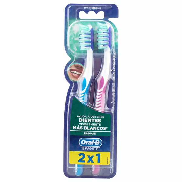 Cepillo Dental 2x1 Oral B 3d White