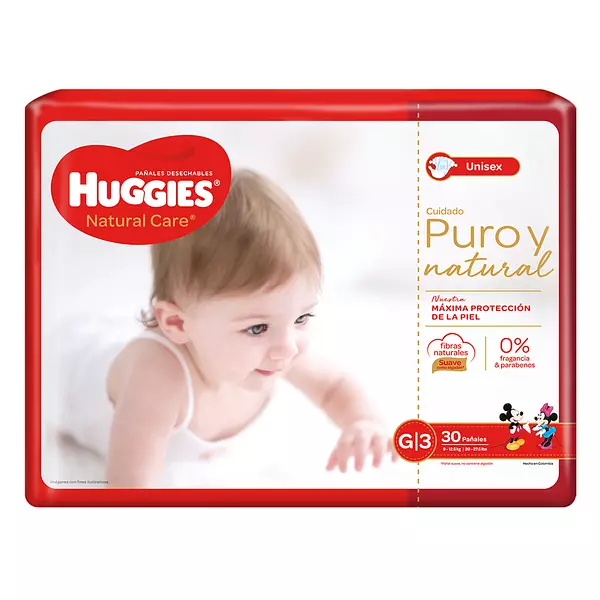 Pañales Huggies Natural Care Etapa 3