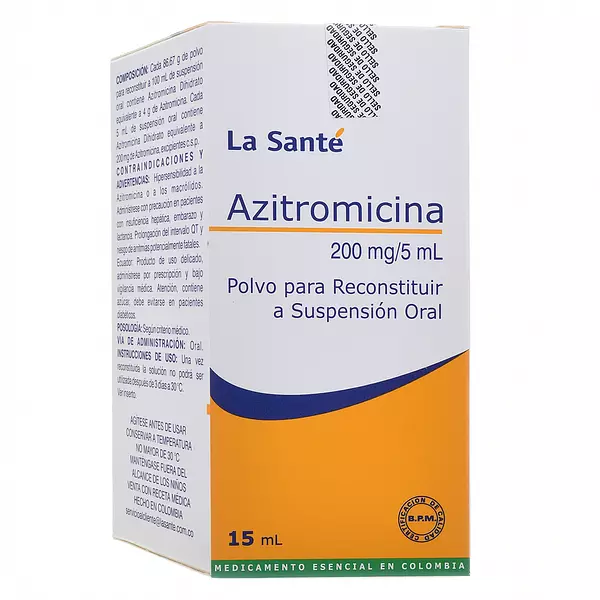 Azitromicina 200 Mg Suspensión