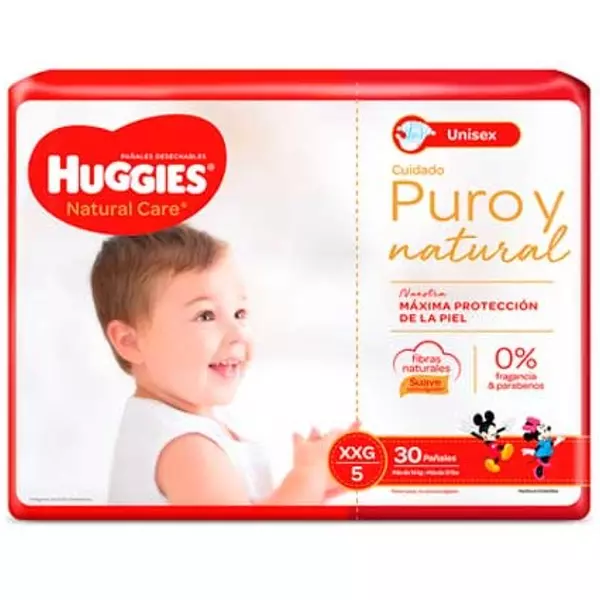 Pañales Huggies Natural Care Etapa 5