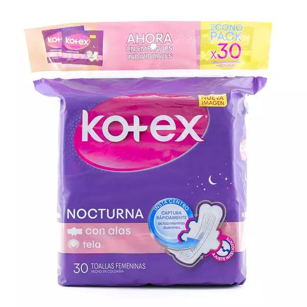 Toallas Kotex Nocturnas Tela