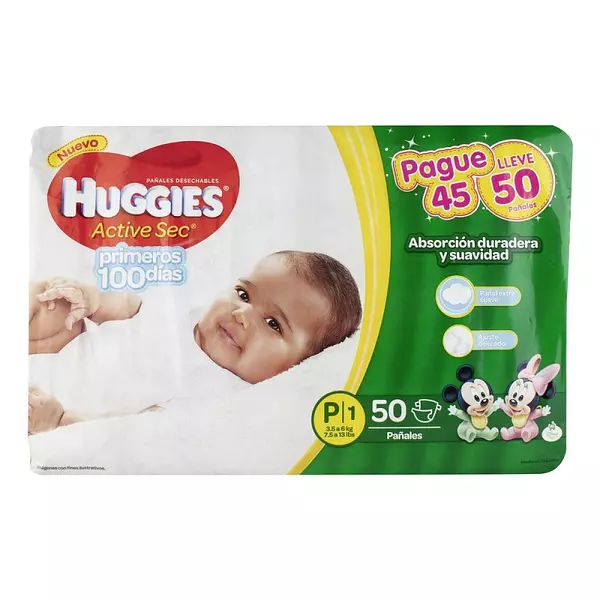 Pañales Huggies Active Sec Etapa 1