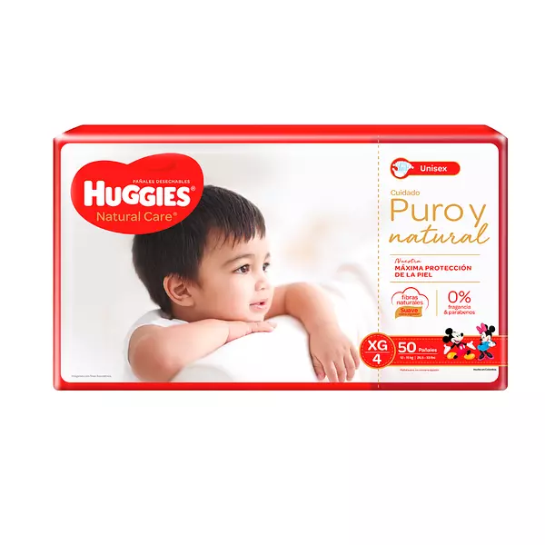 Pañales Huggies Natural Care Etapa 4