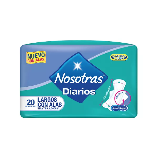 Protectores Nosotras Diarias Largos Con Alas