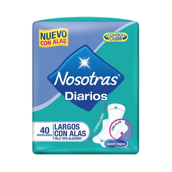 Protectores Nosotras Diarias Largos Con Alas