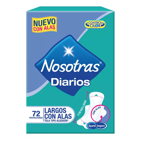 Protectores Nosotras Diarias Largos Con Alas