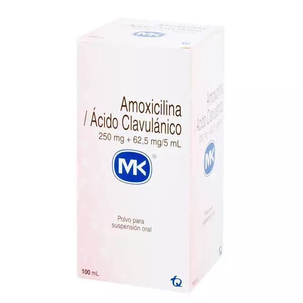 Amoxicilina/Acido Clavulanico 250mg + 62,5mg/5ml