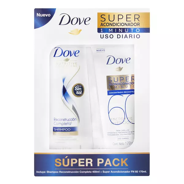 Shampoo Dove Reconstruccion Completa + Acondicionador