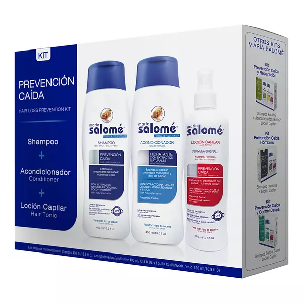 Shampoo Salome Prevención Caida+Acondicionador+Lociòn Capila