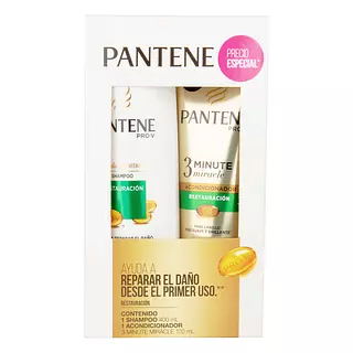 Shampoo Pantene Restauración + Acondiciónador 3 Minute