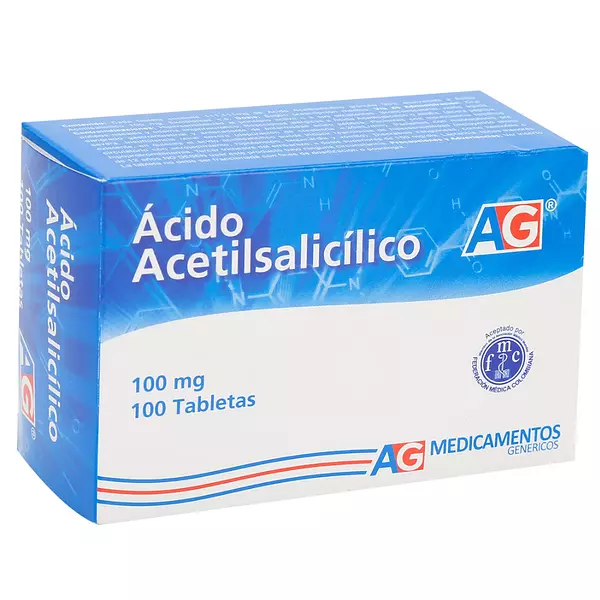 Acido Acetilsalicílico 100 Tabletas Ag