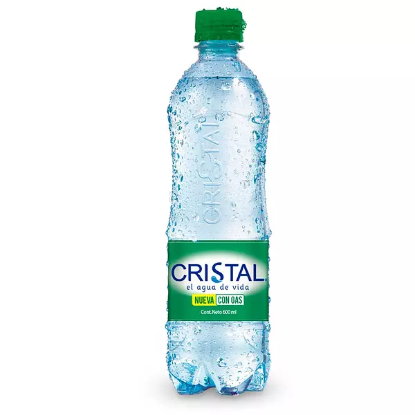 Botella De Agua Cristal Con Gas