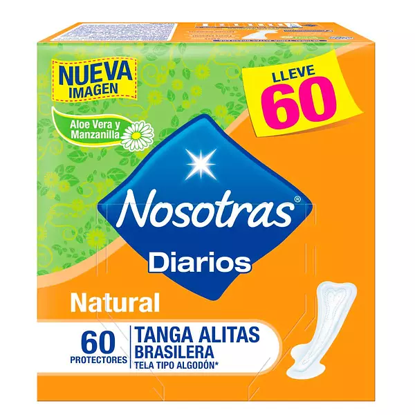 Protectores Nosotras Natural Tanga Alitas Brasileras