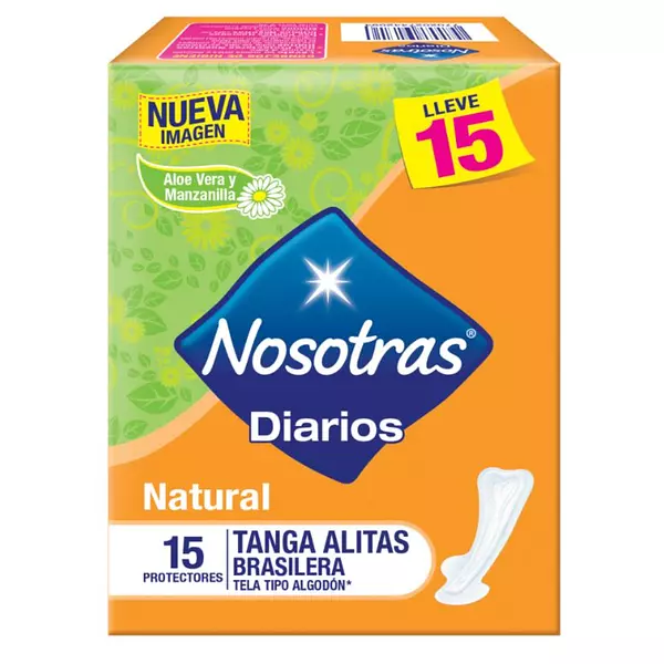 Protectores Nosotras Natural Tanga Alitas Brasileras