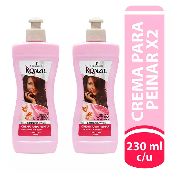 Crema Para Peinar Konzil Seda Liquida